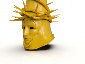 The Penitent One Helmet Blasphemous Close Mouth 3D Print Model