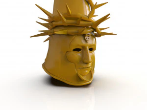 The Penitent One Helmet Blasphemous Close Mouth 3D Print Model