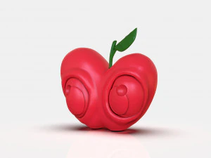 Stylized Little Apple Figurine 3D Print Model