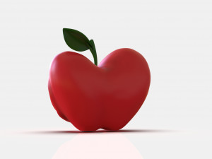 Stylized Little Apple Figurine 3D Print Model
