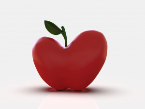 Stylized Little Apple Figurine 3D Print Model