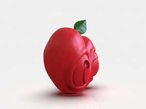 Stylized Little Apple Figurine 3D Print Model