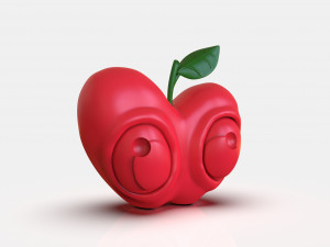 Stylized Little Apple Figurine 3D Print Model