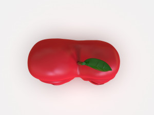 Stylized Little Apple Figurine 3D Print Model
