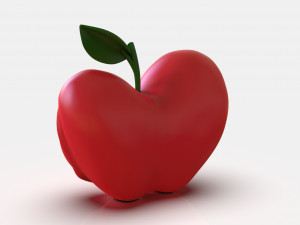 Stylized Little Apple Figurine 3D Print Model