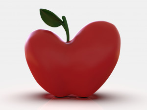 Stylized Little Apple Figurine 3D Print Model