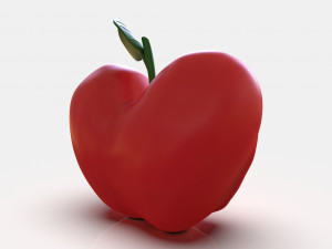 Stylized Little Apple Figurine 3D Print Model