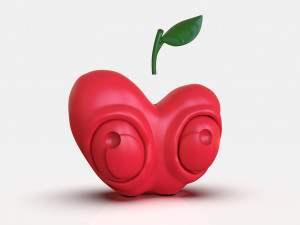 Stylized Little Apple Figurine 3D Print Model