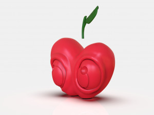 Stylized Little Apple Figurine 3D Print Model