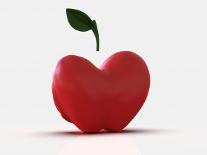 Stylized Little Apple Figurine 3D Print Model