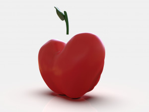 Stylized Little Apple Figurine 3D Print Model