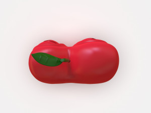 Stylized Little Apple Figurine 3D Print Model