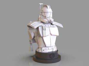 Clone Trooper Captain Rex Büste 3D Druckmodell