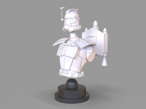Clone Trooper Captain Rex Bust 3D 打印模型