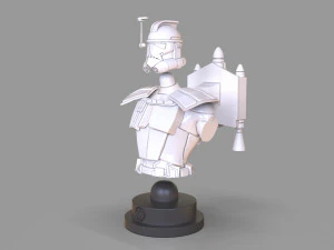 클론 트루퍼 캡틴 렉스 흉상 3D 프린트 모델