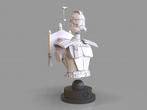Clone Trooper Captain Rex Bust 3D 打印模型