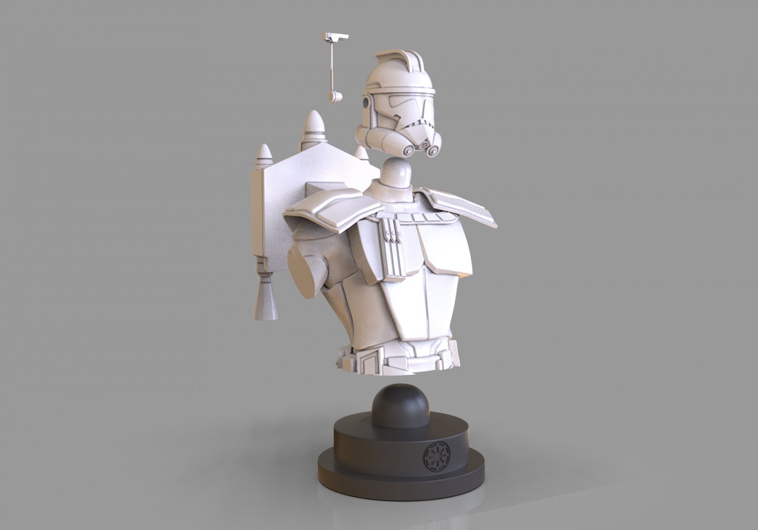 Star wars 3d printable clone trooper statues 3D model 3D printable