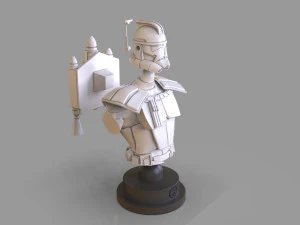 클론 트루퍼 캡틴 렉스 흉상 3D 프린트 모델
