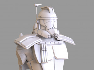 Clone Trooper Captain Rex Bust 3D 打印模型