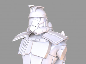 Clone Trooper Captain Rex Bust 3D 打印模型