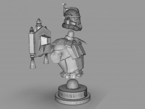 Clone Trooper Captain Rex Bust 3D 打印模型