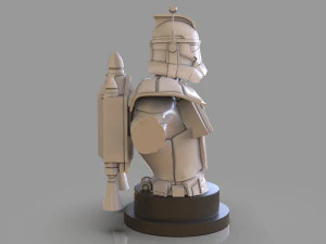 클론 트루퍼 캡틴 렉스 흉상 3D 프린트 모델