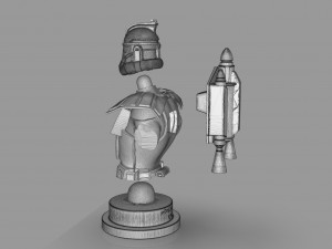 Clone Trooper Captain Rex Bust 3D 打印模型