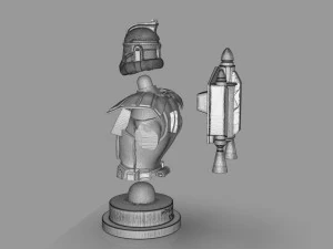 클론 트루퍼 캡틴 렉스 흉상 3D 프린트 모델