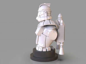 Clone Trooper Captain Rex Bust 3D 打印模型
