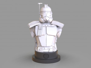 Clone Trooper Captain Rex Bust 3D 打印模型