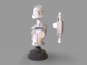 Clone Trooper Captain Rex Bust 3D 打印模型