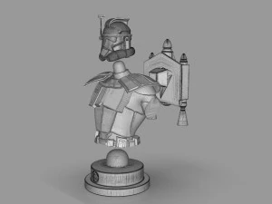 클론 트루퍼 캡틴 렉스 흉상 3D 프린트 모델