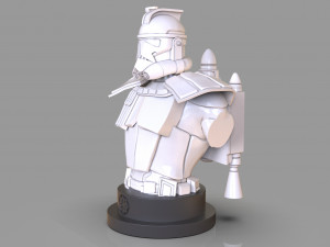 Clone Trooper Captain Rex Bust 3D 打印模型