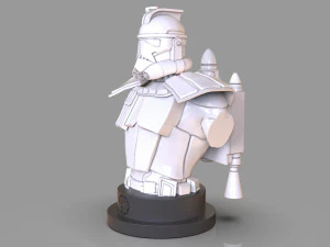 클론 트루퍼 캡틴 렉스 흉상 3D 프린트 모델