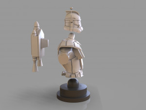 Clone Trooper Captain Rex Bust 3D 打印模型