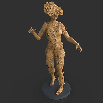 Female Clicker Sculpture 3D Print Model .c4d .max .obj .3ds .fbx .stl .blend 