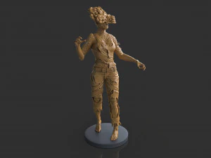 Female Clicker Sculpture 3D Print Model