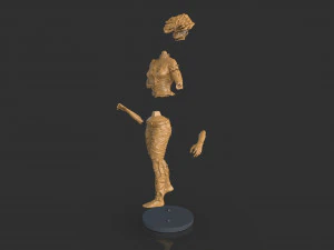 Female Clicker Sculpture 3D Print Model