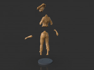 Female Clicker Sculpture Modèles 3D en vedette