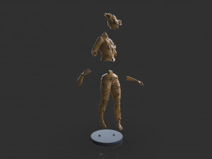 Female Clicker Sculpture Modèles 3D en vedette