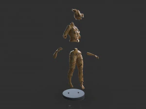 Female Clicker Sculpture 3D Print Model