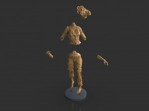 Female Clicker Sculpture Modèles 3D en vedette