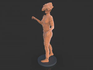 Female Clicker Sculpture 3D Print Model