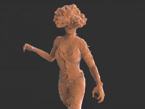 Female Clicker Sculpture 3D Print Model