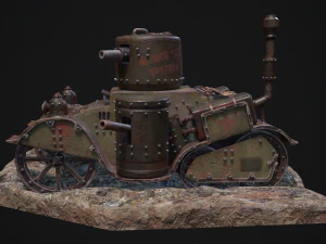 Steampunk Tank 3D Model