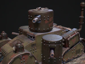 Steampunk Tank 3D Model