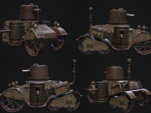 Steampunk Tank 3D Model