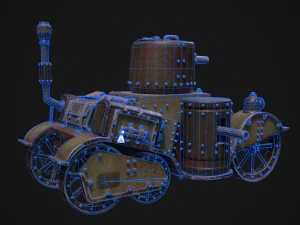 Steampunk Tank 3D Model