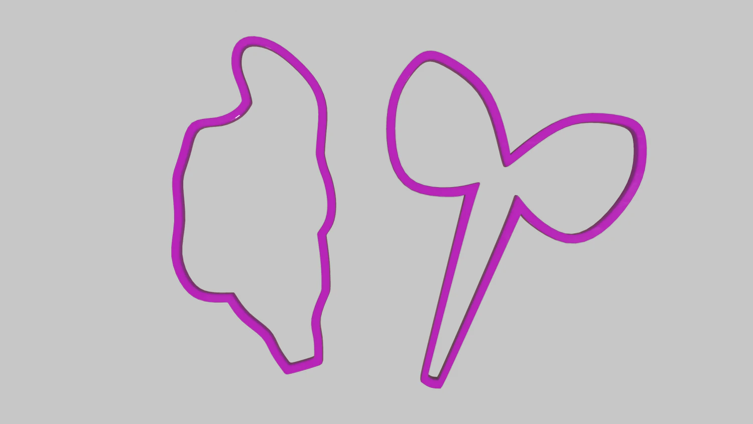 Ballet Dancer and Firefly Cookie Cutter 3D Print Model .c4d .max .obj .3ds .fbx .stl .blend 