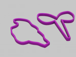 Ballet Dancer and Firefly Cookie Cutter 3D Print Model